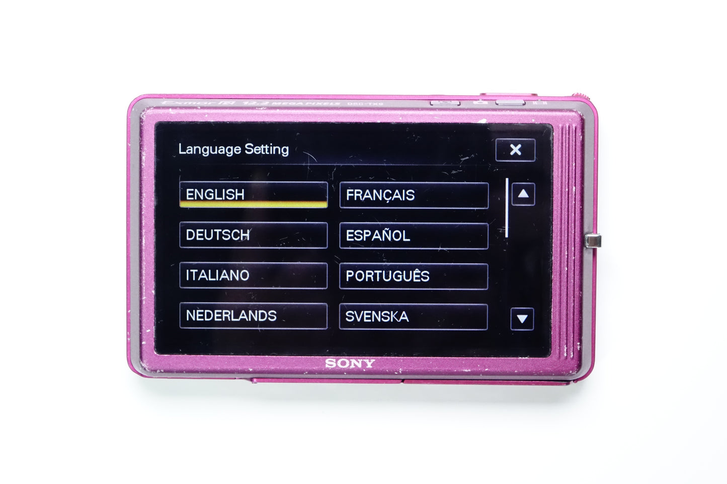 Sony Cyber-shot DSC-TX9 12.2MP Digicam Y2K Rosa + Base - GARANZIA