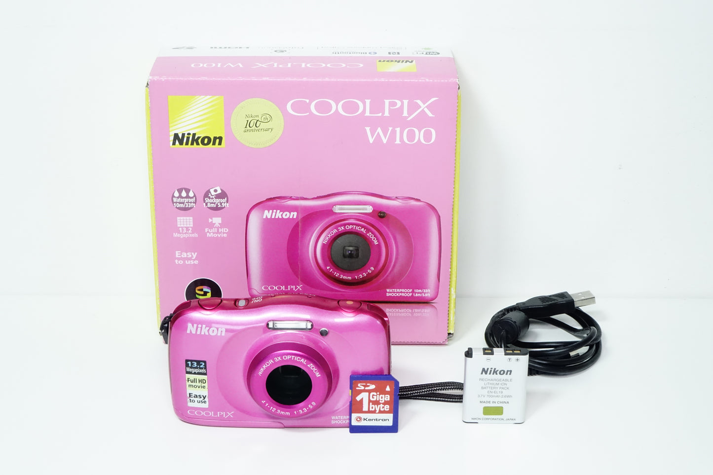 Nikon Coolpix W100 Fotocamera Compatta Rosa 13MP - GARANZIA 12 MESI