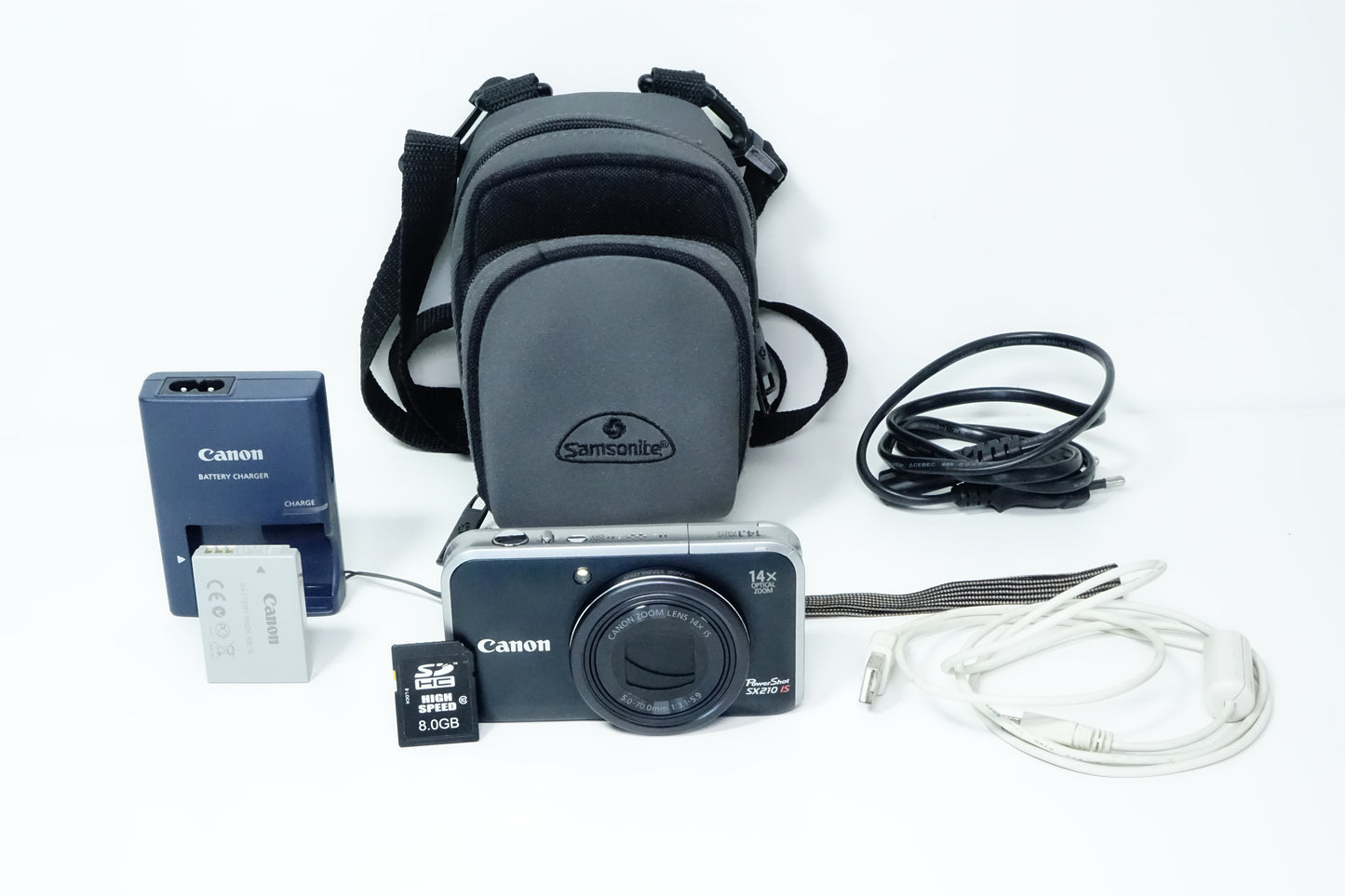 Canon PowerShot SX210 HS + SD 8GB, Custodia - GARANZIA 12 MESI - SX210HS
