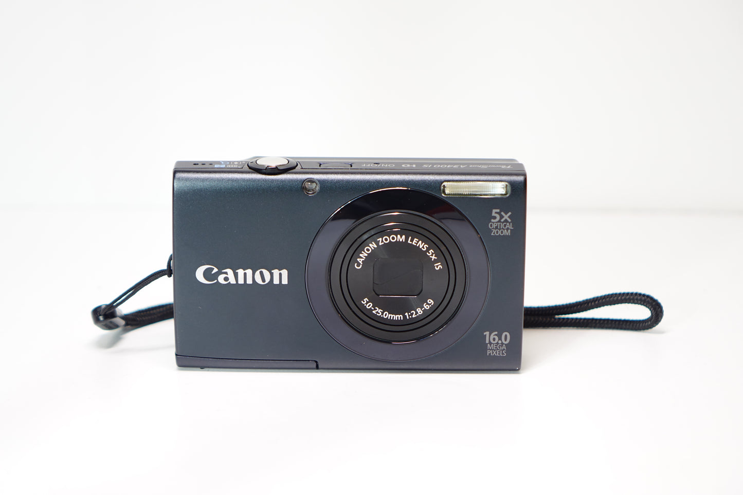 Canon PowerShot A3400 IS 16MP Nera Fotocamera Digicam SD 8GB + Custodia - Garanzia 12 mesi