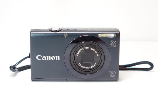 Canon PowerShot A3400 IS 16MP Nera Fotocamera Digicam SD 8GB + Custodia - Garanzia 12 mesi