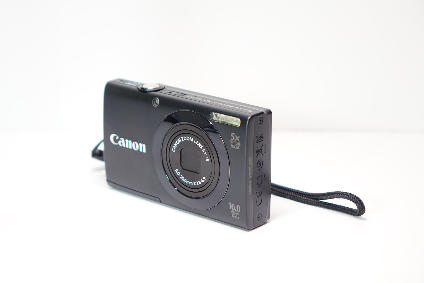 Canon PowerShot A3400 IS 16MP Nera Fotocamera Digicam SD 8GB + Custodia - Garanzia 12 mesi