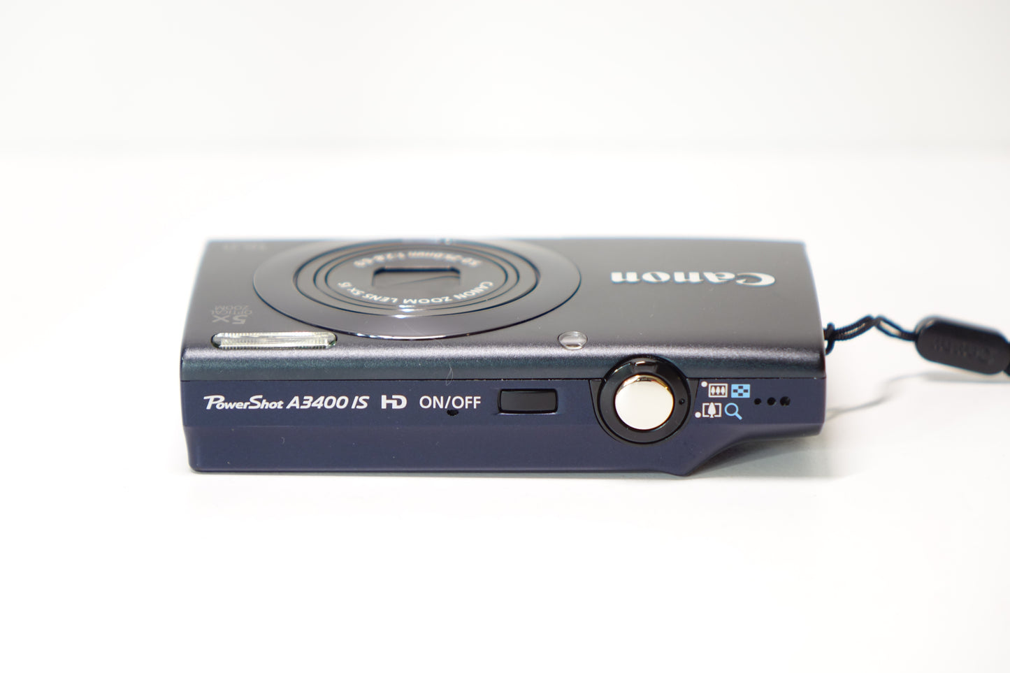 Canon PowerShot A3400 IS 16MP Nera Fotocamera Digicam SD 8GB + Custodia - Garanzia 12 mesi