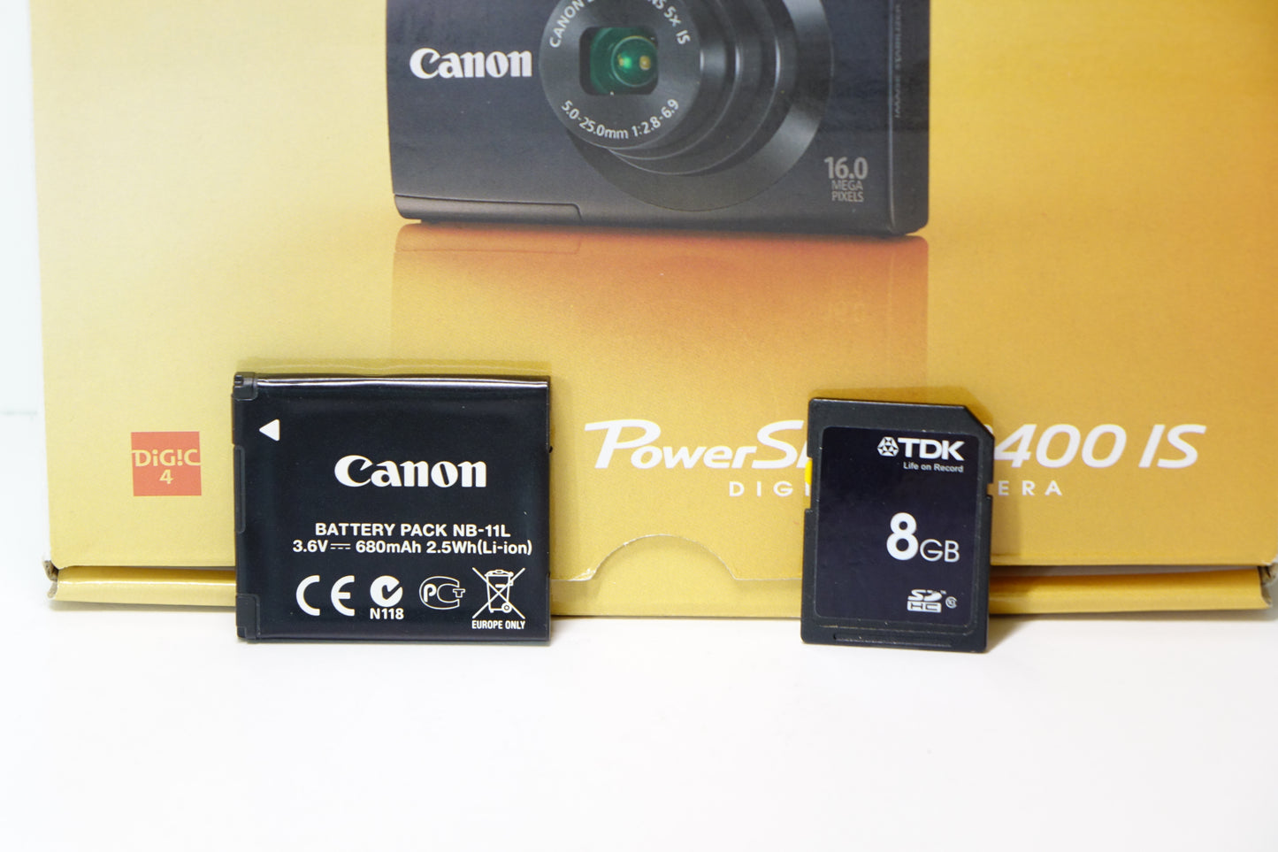 Canon PowerShot A3400 IS 16MP Nera Fotocamera Digicam SD 8GB + Custodia - Garanzia 12 mesi