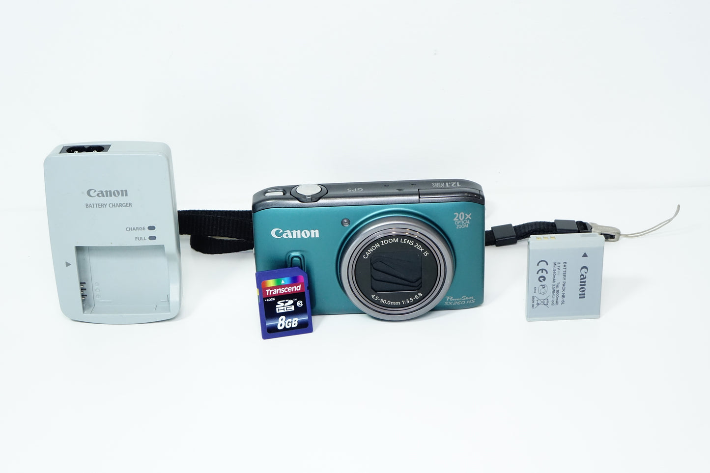 Canon PowerShot SX260 HS Turchese Compatta + SD 8GB - GARANZIA 12 MESI
