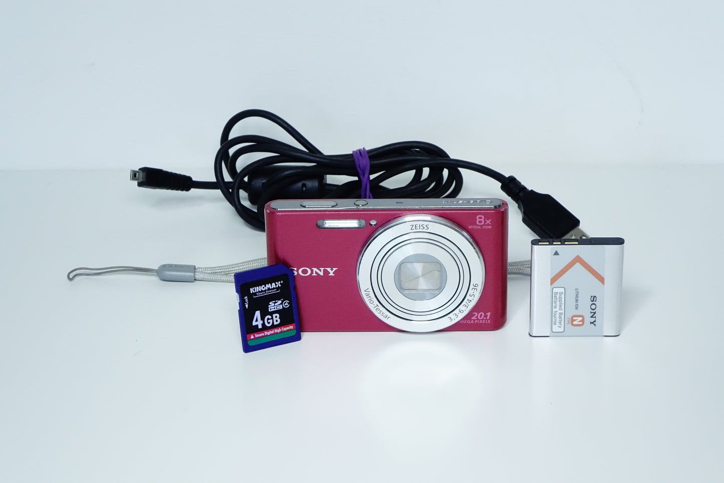 *LEGGI* Sony Cyber-Shot DSC-W830 Rosa Fotocamera Compatta CCD + SD 4GB