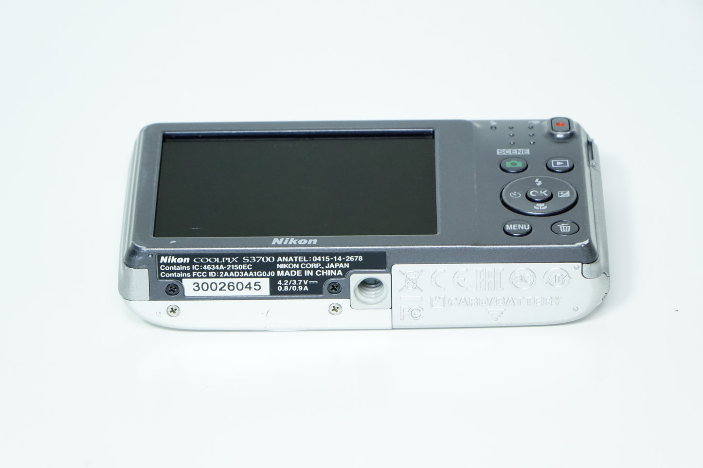 Nikon Coolpix S3700 Argento Compatta 20,1MP CCD - GARANZIA 12 MESI