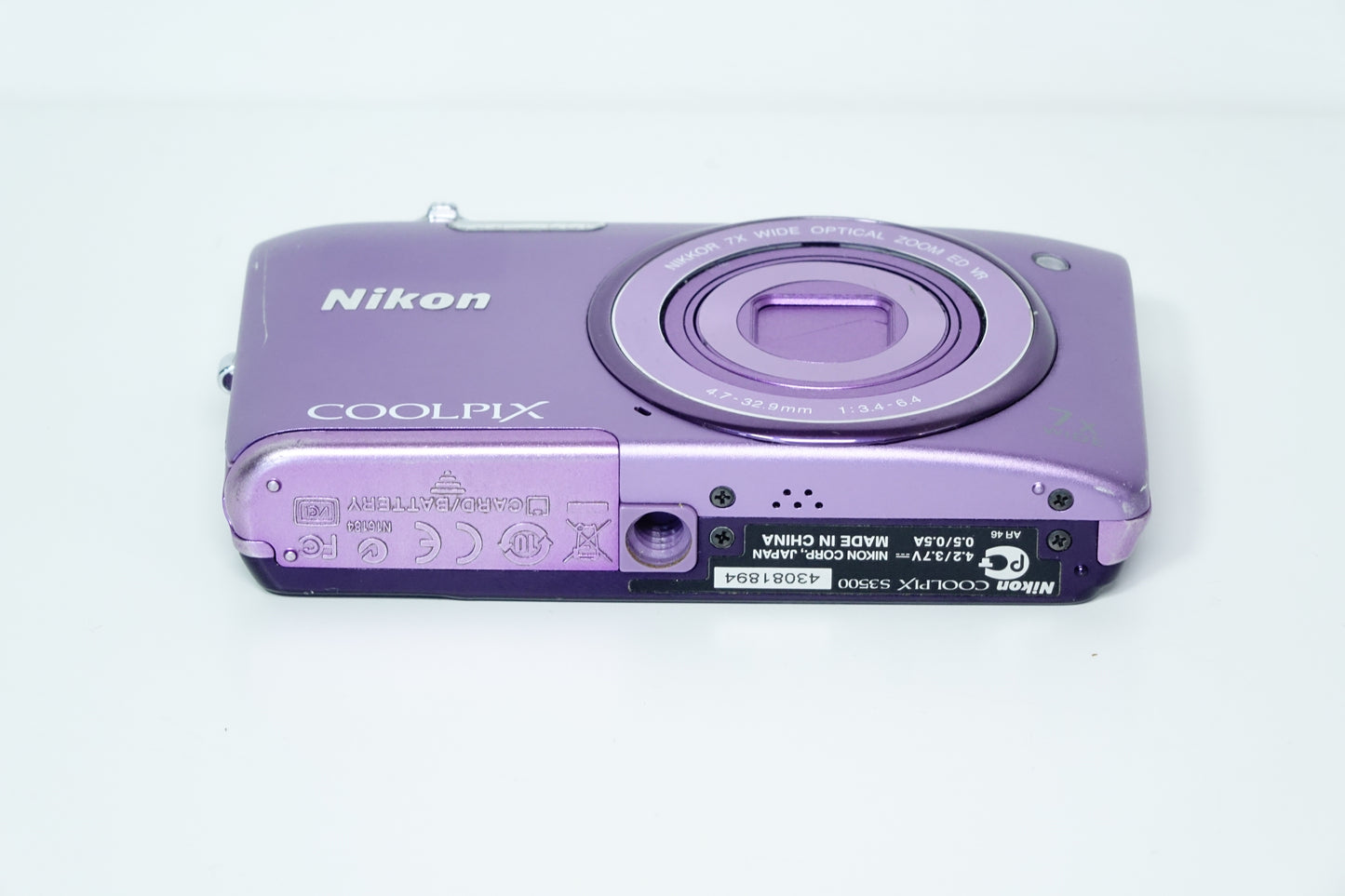 *LEGGI* Nikon Coolpix S3500 Viola Fotocamera Compatta - GARANZIA 12 MESI