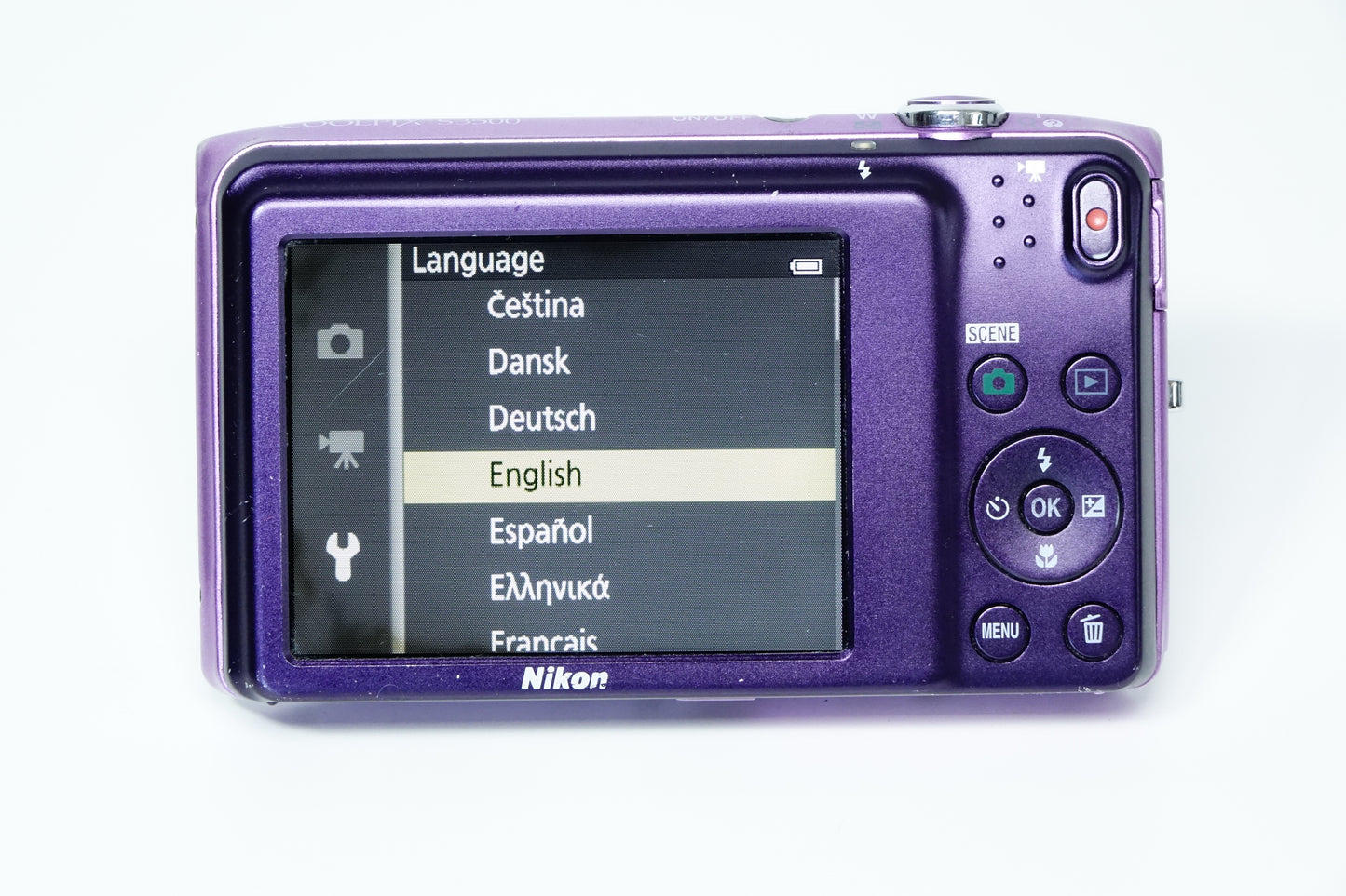 *LEGGI* Nikon Coolpix S3500 Viola Fotocamera Compatta - GARANZIA 12 MESI