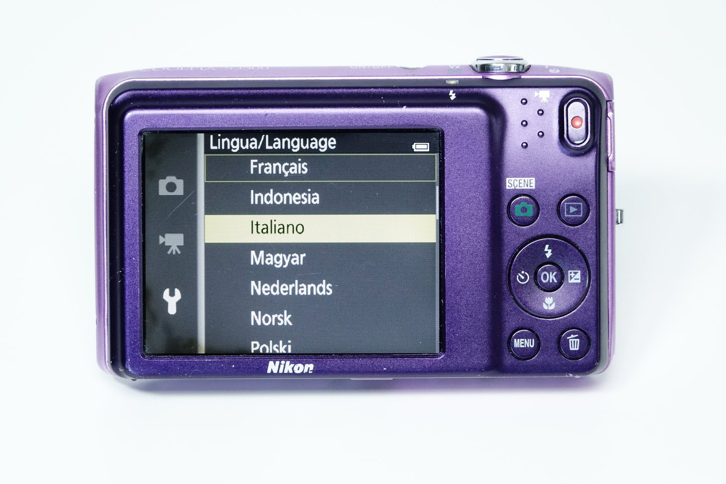 *LEGGI* Nikon Coolpix S3500 Viola Fotocamera Compatta - GARANZIA 12 MESI