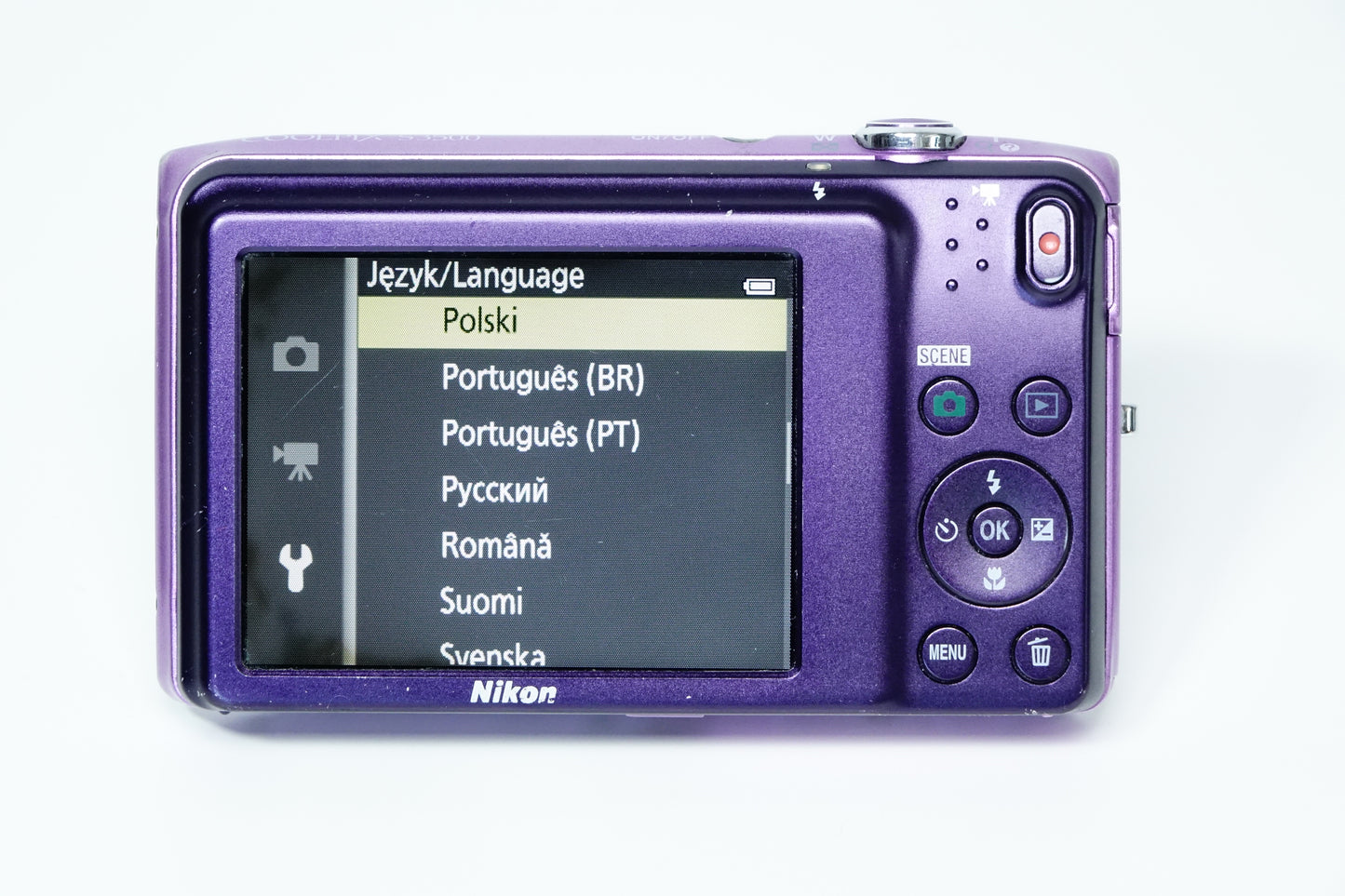 *LEGGI* Nikon Coolpix S3500 Viola Fotocamera Compatta - GARANZIA 12 MESI