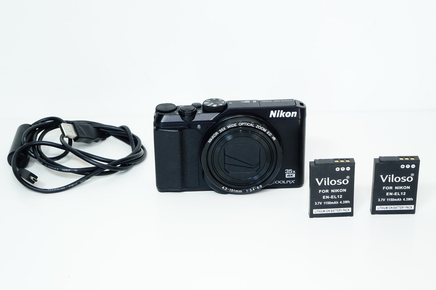 NIKON Coolpix A900 Nera 20MP ZOOM 35X + 2 Batterie - Garanzia 12 mesi
