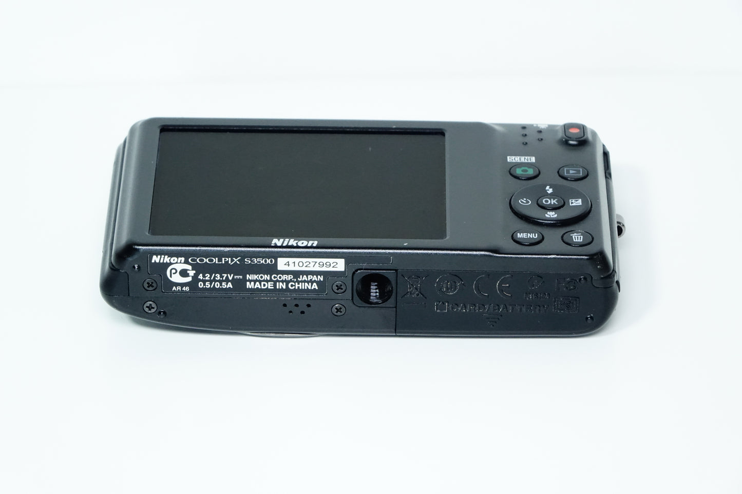 Nikon S3500 Compatta CCD Nera + SD 4GB, Custodia - GARANZIA 12 MESI