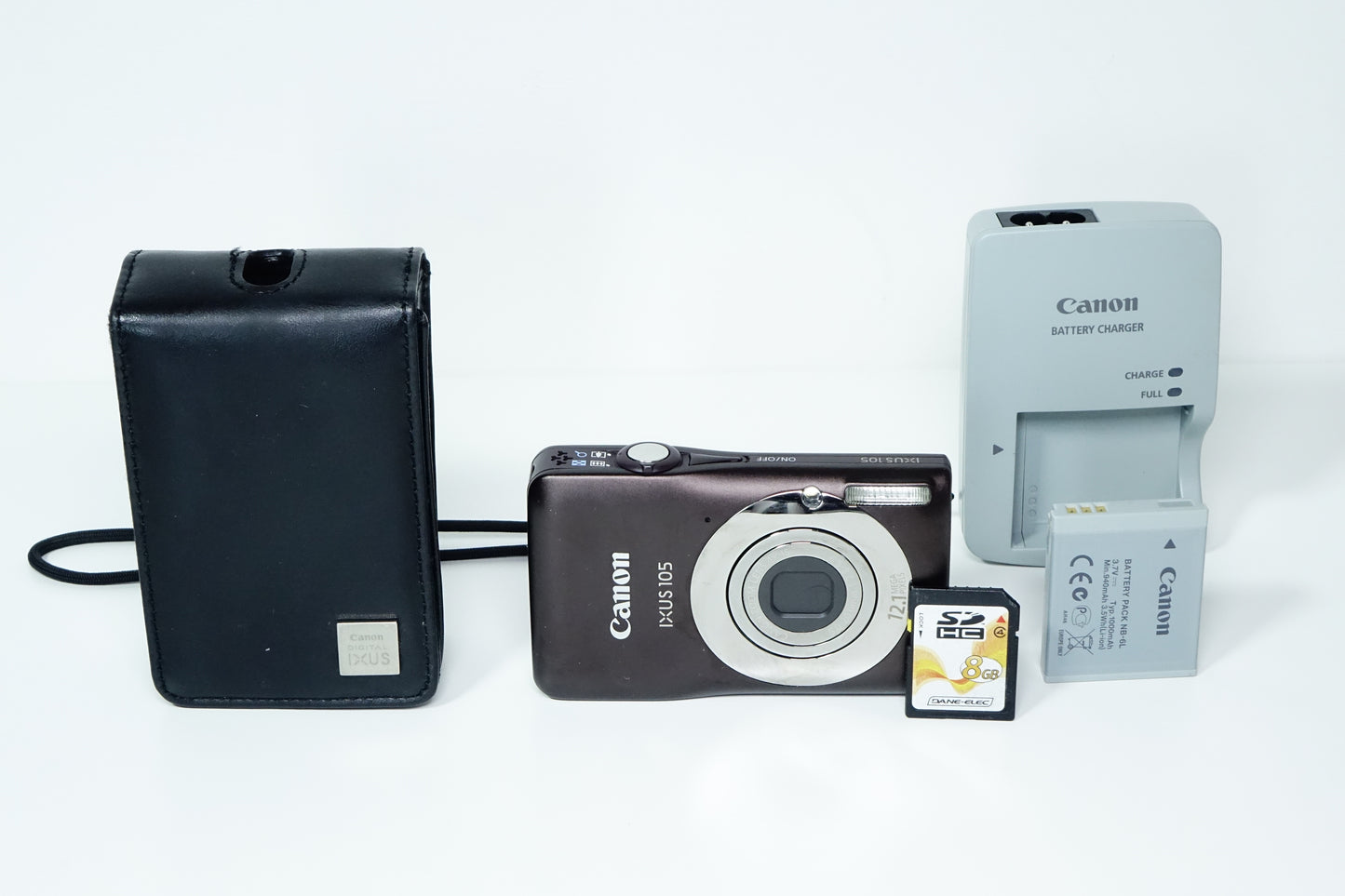 Canon IXUS 105 Compatta Marrone + Custodia, SD 8GB - GARANZIA 12 MESI