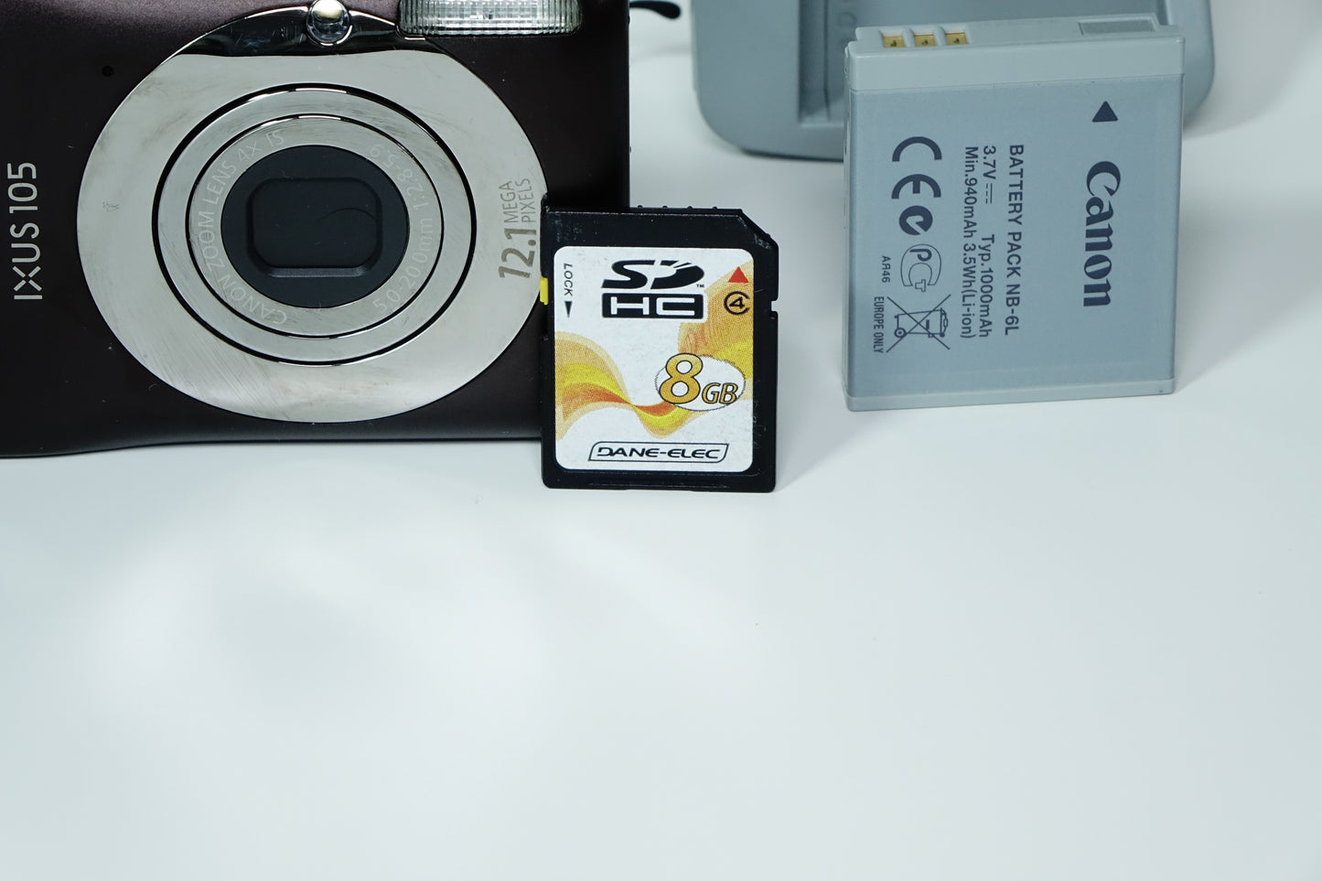Canon IXUS 105 Compatta Marrone + Custodia, SD 8GB - GARANZIA 12 MESI