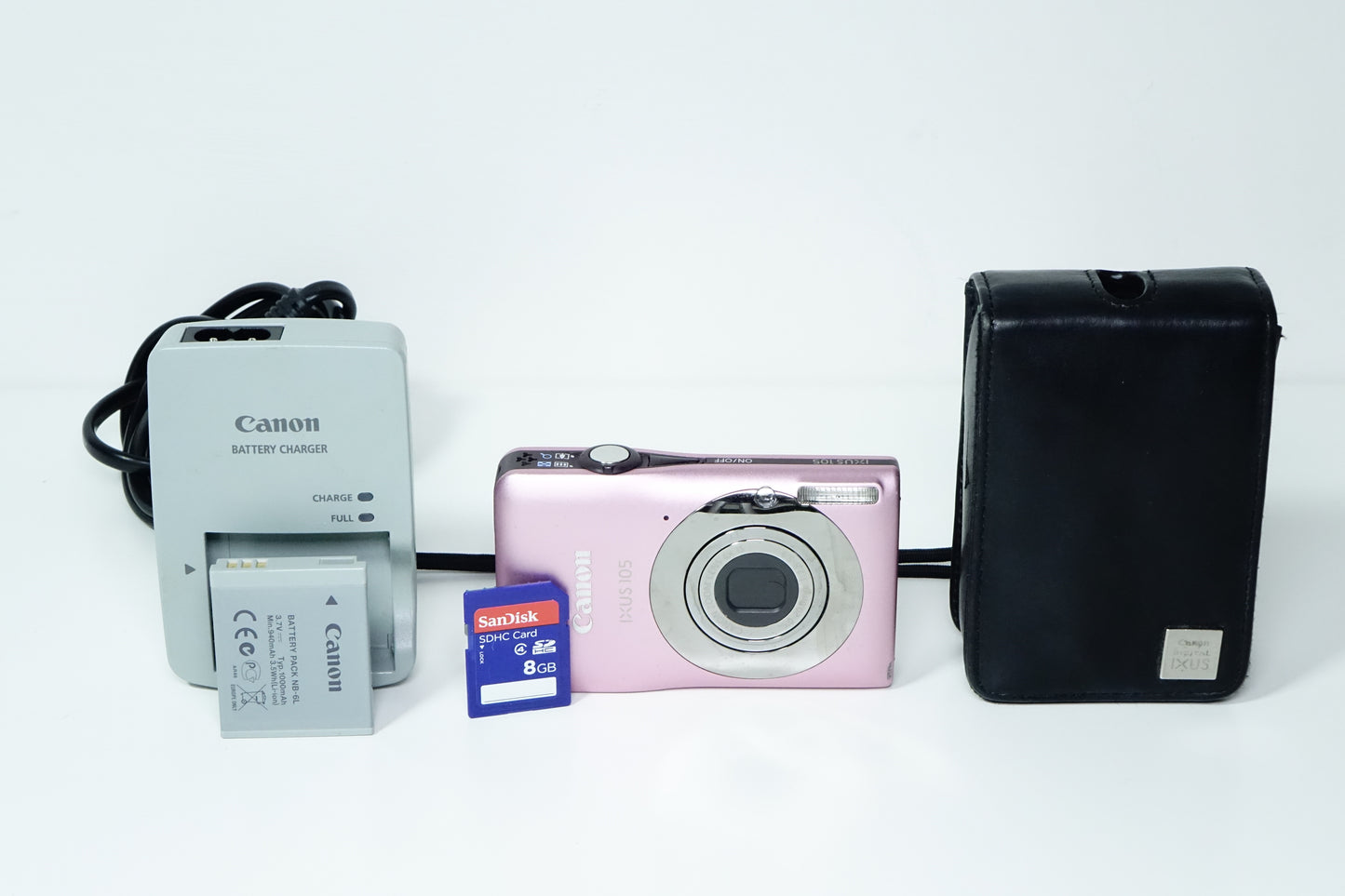 Canon IXUS 105 Compatta CCD Rosa + SD 8GB, CUSTODIA - GARANZIA 12 MESI