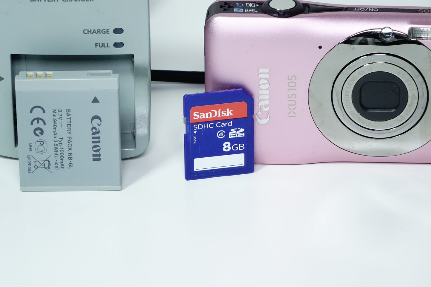 Canon IXUS 105 Compatta CCD Rosa + SD 8GB, CUSTODIA - GARANZIA 12 MESI