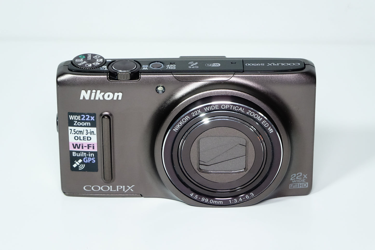 Nikon Coolpix S9500 Marrone Compatta + Custodia, SD 8GB - GARANZIA 12 MESI