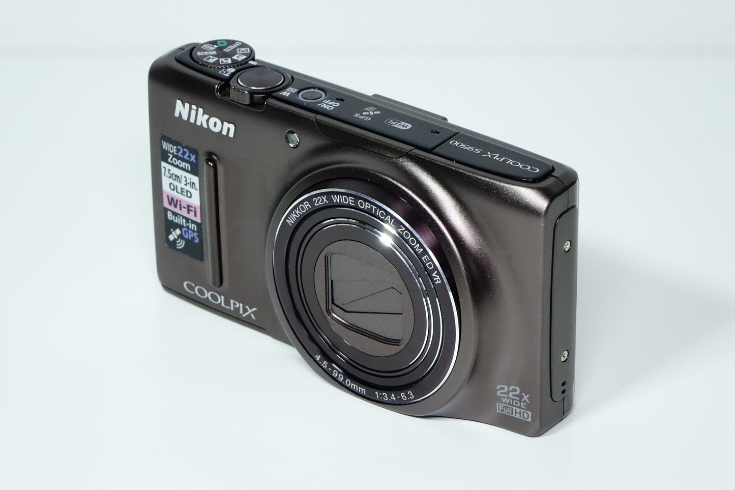 Nikon Coolpix S9500 Marrone Compatta + Custodia, SD 8GB - GARANZIA 12 MESI
