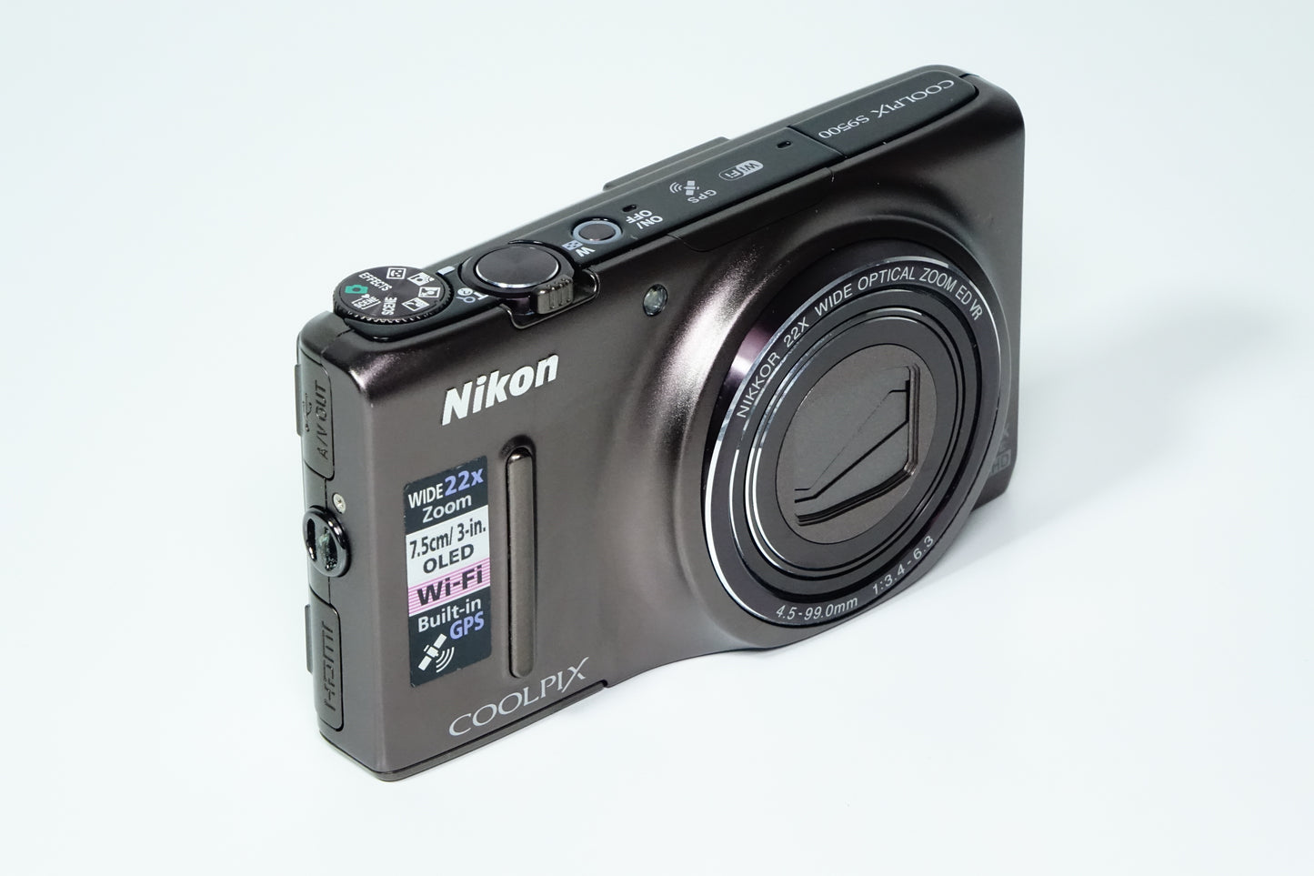 Nikon Coolpix S9500 Marrone Compatta + Custodia, SD 8GB - GARANZIA 12 MESI