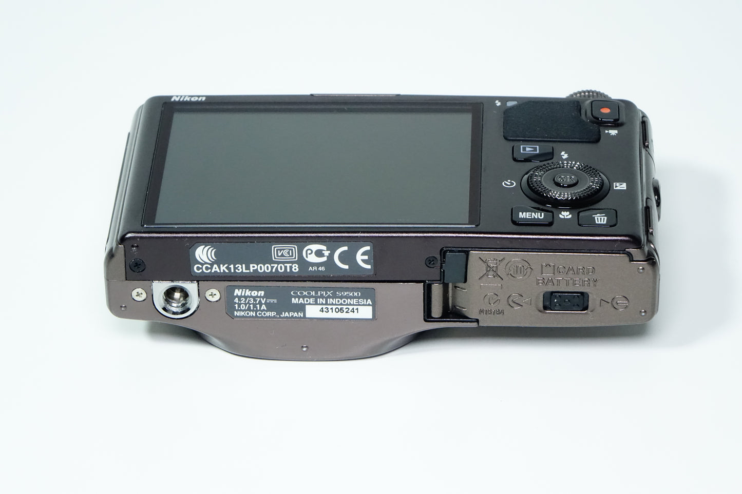 Nikon Coolpix S9500 Marrone Compatta + Custodia, SD 8GB - GARANZIA 12 MESI
