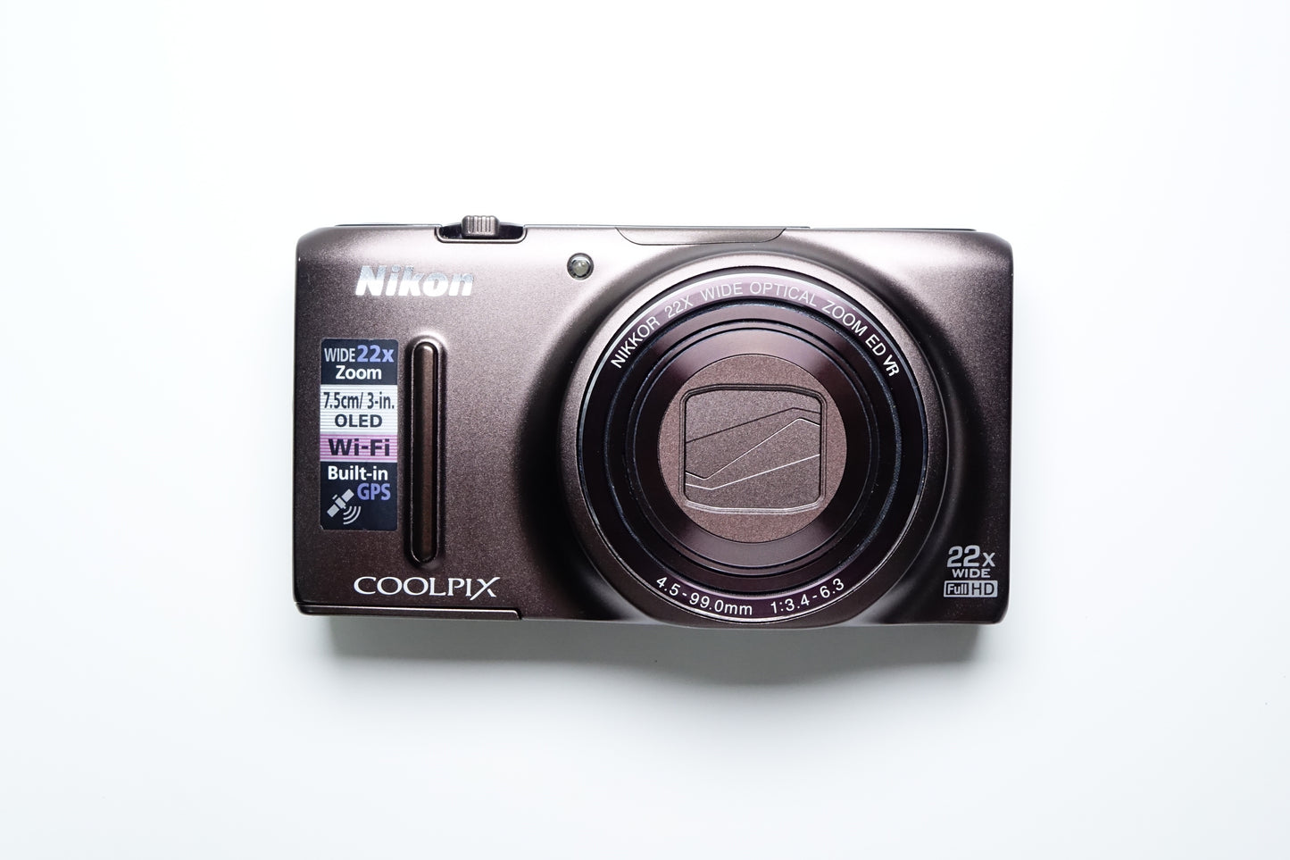 Nikon Coolpix S9500 Marrone Compatta + Custodia, SD 8GB - GARANZIA 12 MESI