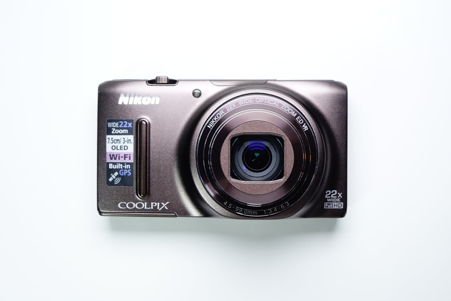 Nikon Coolpix S9500 Marrone Compatta + Custodia, SD 8GB - GARANZIA 12 MESI