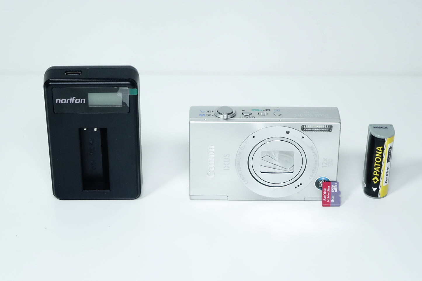 Canon IXUS 500 HS / IXY 3 / ELPH 520 HS Argento + SD - GARANZIA 12 MESI
