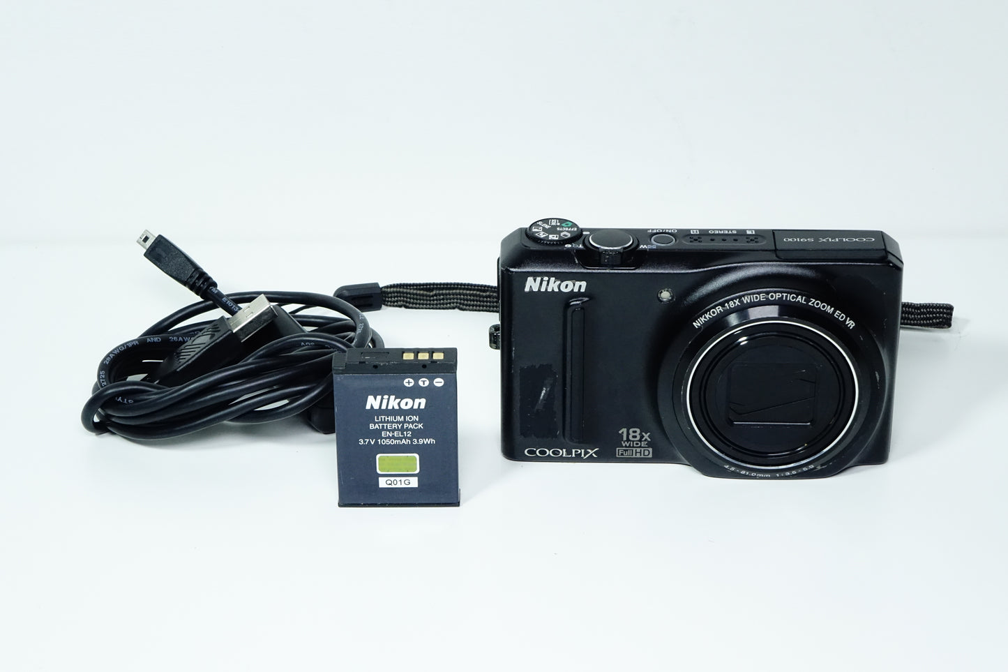 *LEGGI* Nikon Coolpix S9100 Nera Fotocamera Compatta - GARANZIA 12 MESI