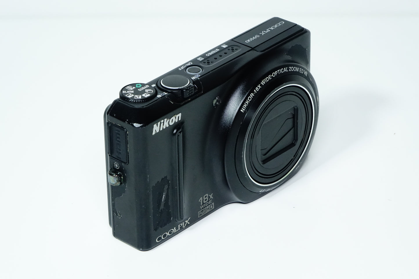 *LEGGI* Nikon Coolpix S9100 Nera Fotocamera Compatta - GARANZIA 12 MESI
