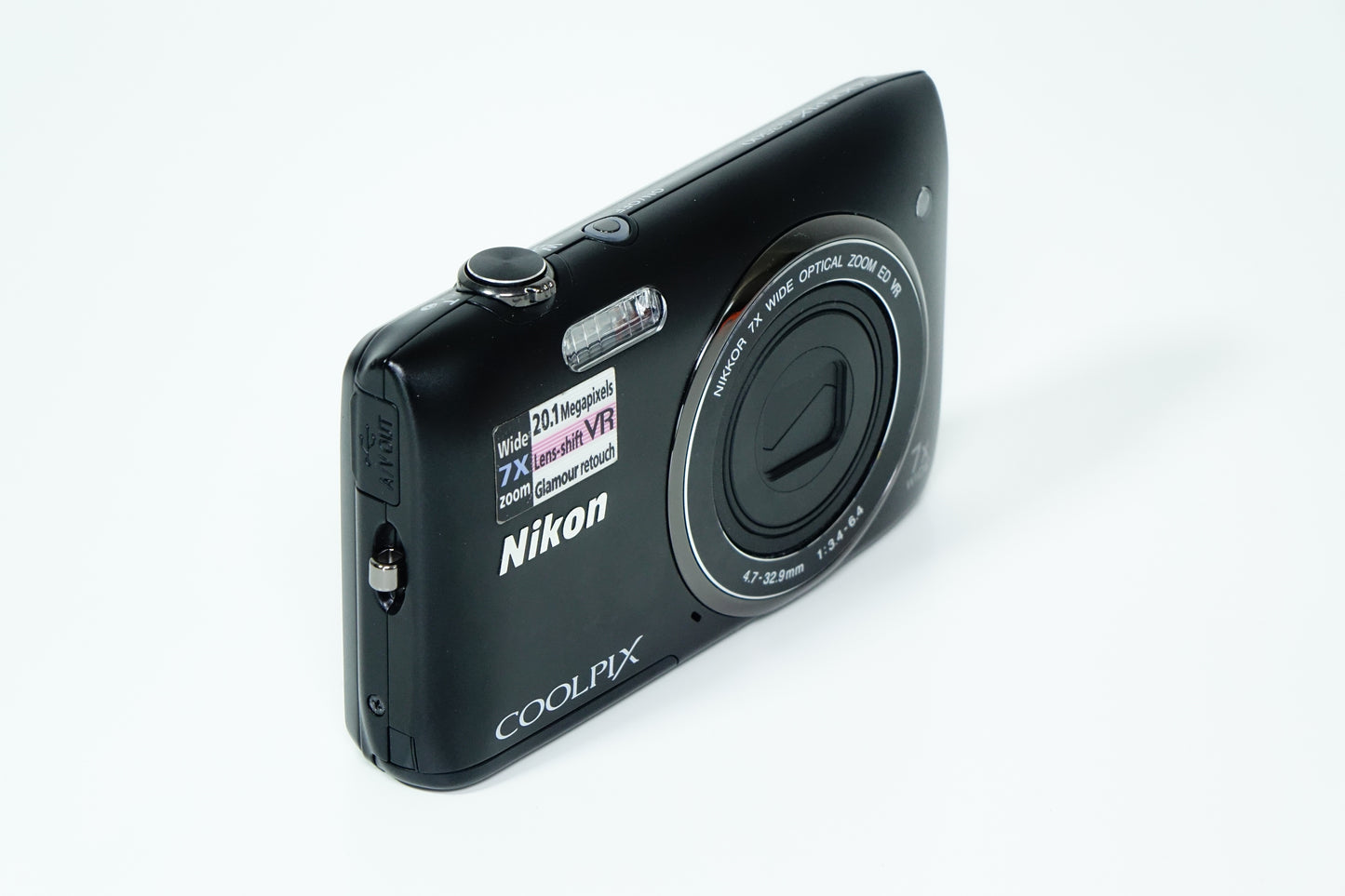 Nikon Coolpix S3500 Nera Compatta 20,1MP + Custodia, SD 1GB - GARANZIA 12 MESI