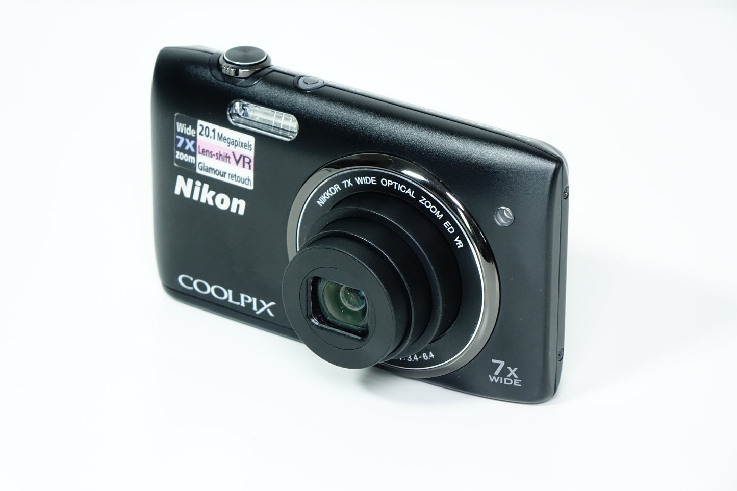 Nikon Coolpix S3500 Nera Compatta 20,1MP + Custodia, SD 1GB - GARANZIA 12 MESI