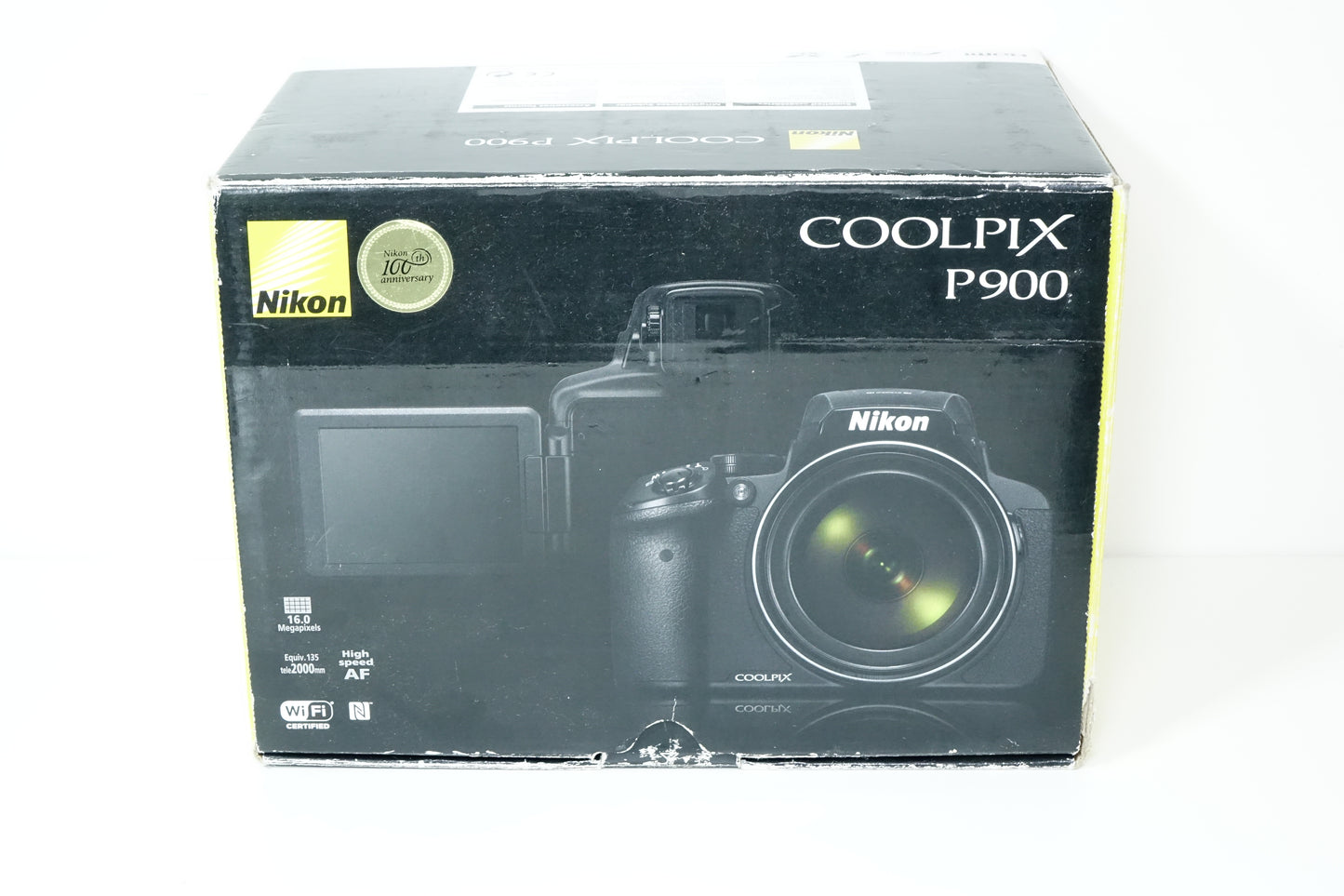 *ERRORE LENTE* Nikon Coolpix P900 Bridge 16MP Zoom 83x + Scatola