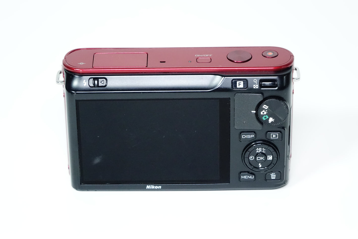 Nikon 1 J1 Mirrorless Rossa Body + Borsa - 2980 SCATTI - GARANZIA 12 MESI