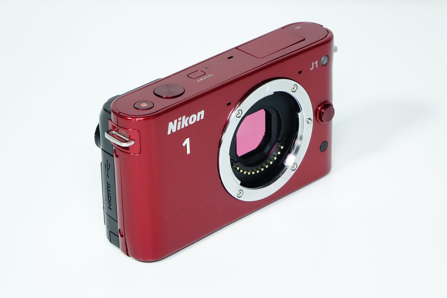 Nikon 1 J1 Mirrorless Rossa Body + Borsa - 2980 SCATTI - GARANZIA 12 MESI