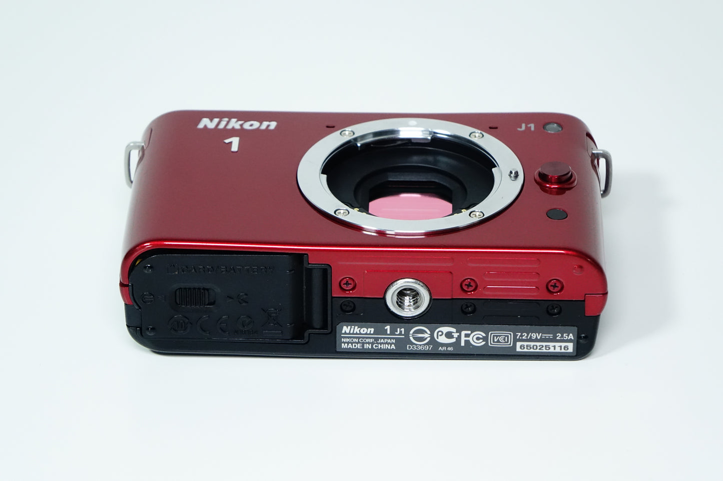 Nikon 1 J1 Mirrorless Rossa Body + Borsa - 2980 SCATTI - GARANZIA 12 MESI