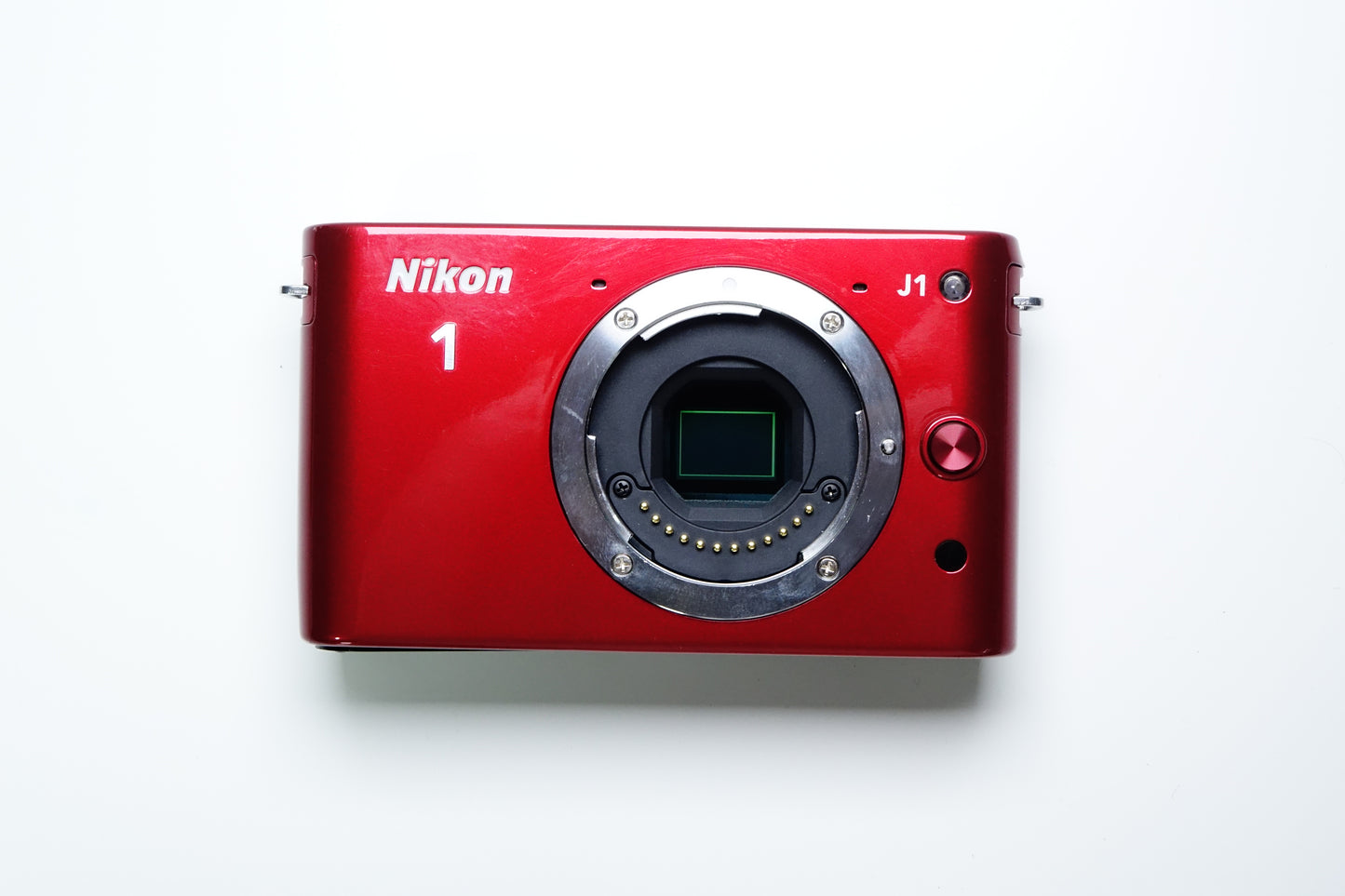 Nikon 1 J1 Mirrorless Rossa Body + Borsa - 2980 SCATTI - GARANZIA 12 MESI