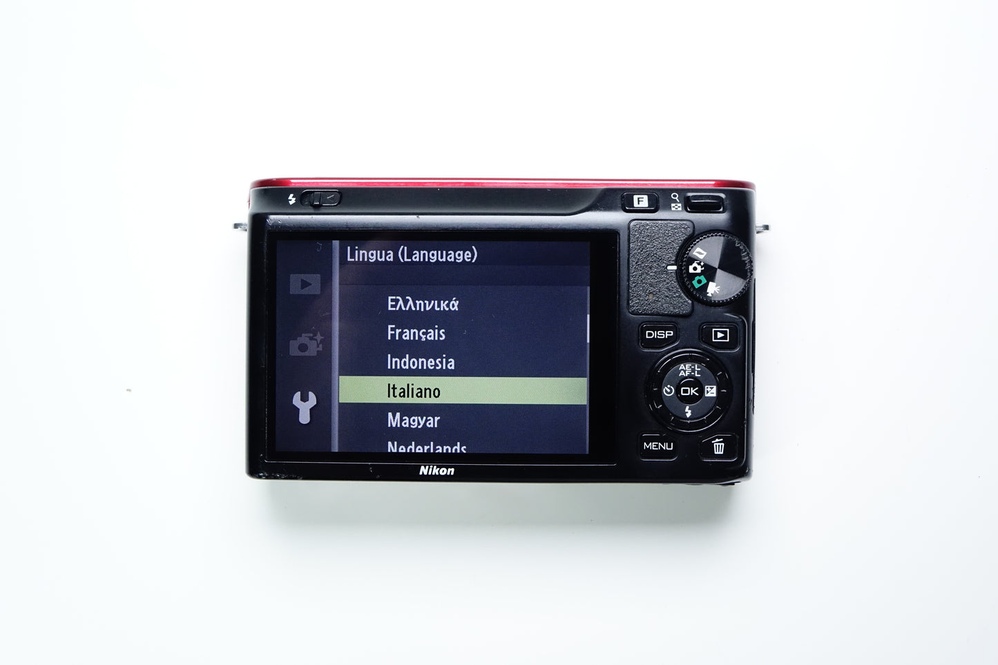 Nikon 1 J1 Mirrorless Rossa Body + Borsa - 2980 SCATTI - GARANZIA 12 MESI