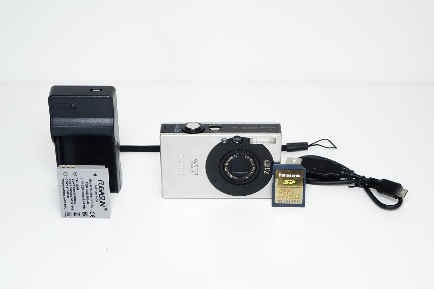 Canon Digital IXUS 70 AiAf Compatta 7.1MP Argento + SD - GARANZIA 12 MESI