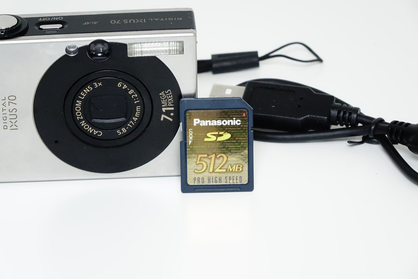 Canon Digital IXUS 70 AiAf Compatta 7.1MP Argento + SD - GARANZIA 12 MESI