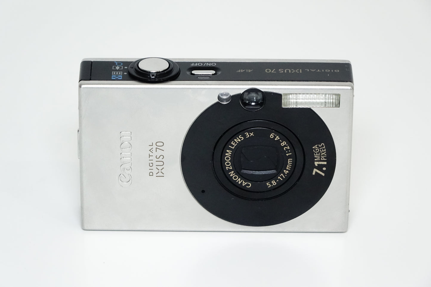 Canon Digital IXUS 70 AiAf Compatta 7.1MP Argento + SD - GARANZIA 12 MESI