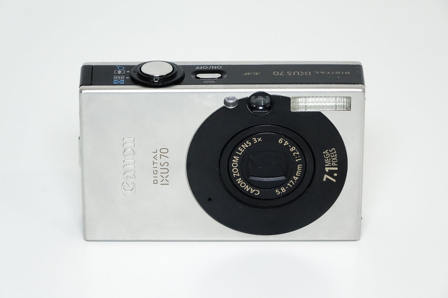 Canon Digital IXUS 70 AiAf Compatta 7.1MP Argento + SD - GARANZIA 12 MESI