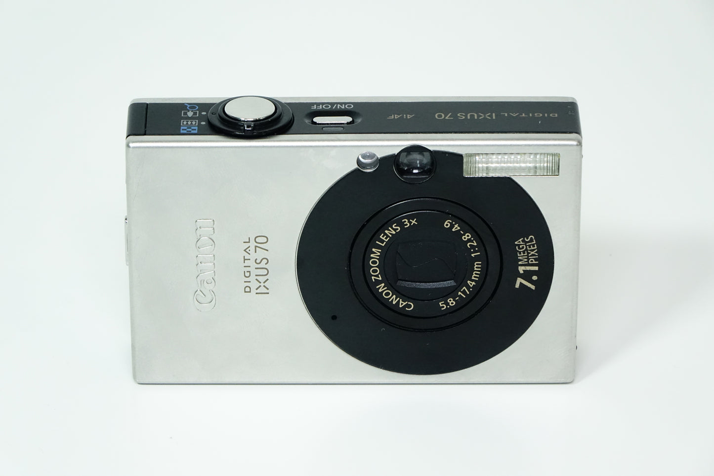 Canon Digital IXUS 70 AiAf Compatta 7.1MP Argento + SD - GARANZIA 12 MESI