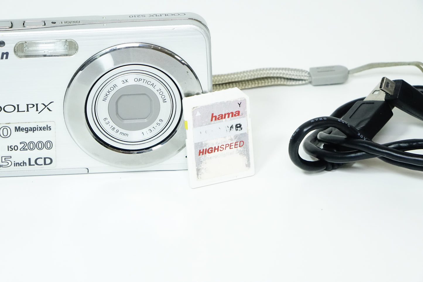 Nikon Coolpix S210 8MP Fotocamera Compatta Argento + SD - GARANZIA 12 MESI