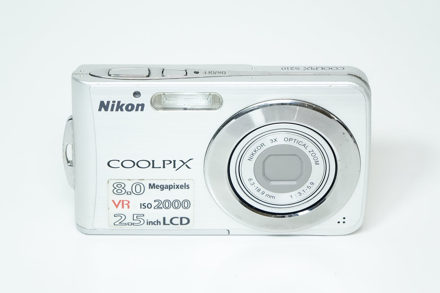 Nikon Coolpix S210 8MP Fotocamera Compatta Argento + SD - GARANZIA 12 MESI