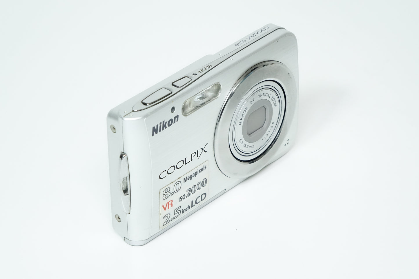 Nikon Coolpix S210 8MP Fotocamera Compatta Argento + SD - GARANZIA 12 MESI