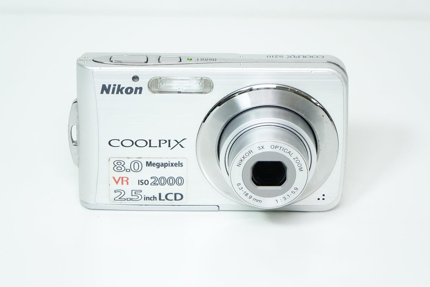 Nikon Coolpix S210 8MP Fotocamera Compatta Argento + SD - GARANZIA 12 MESI