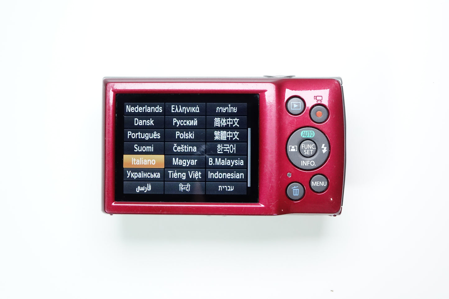 Canon IXUS 175 Rossa Fotocamera 20MP CCD SD - IXY 180 GARANZIA 12 MESI