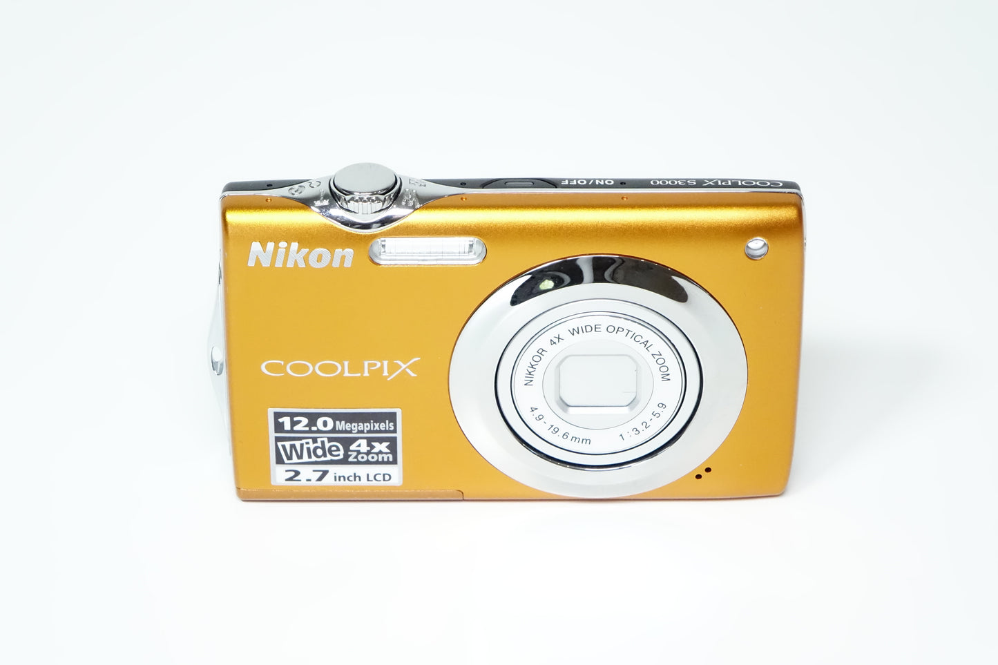 Nikon Coolpix S3000 Arancio Compatta + SD 2GB, Custodia - GARANZIA 12 MESI