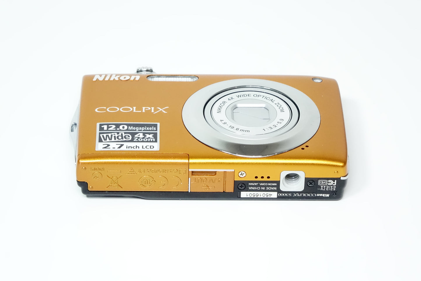 Nikon Coolpix S3000 Arancio Compatta + SD 2GB, Custodia - GARANZIA 12 MESI